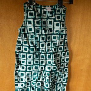 Sustainabella Dzidefo Handmade in Ghana Green Batik Cotton Jumpsuit unisex 6